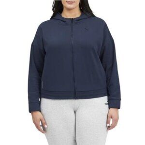 PUMA Plus Size Train Favorite Fleece Full Zip Spellbound Blue Size 3X